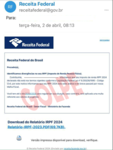 Aplicativo falso está sendo usado para roubar dados de contribuintes da Receita Federal